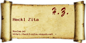 Heckl Zita névjegykártya
