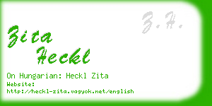 zita heckl business card
